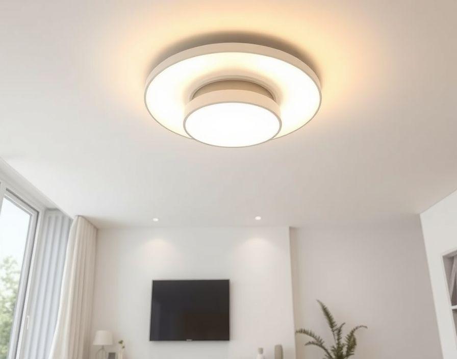 New ceiling lighting installed in a living room