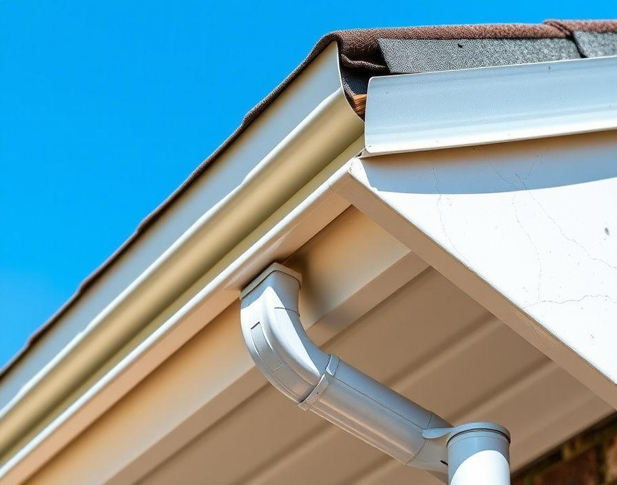 Roofgear technician resealing a gutter on a Klang Valley home