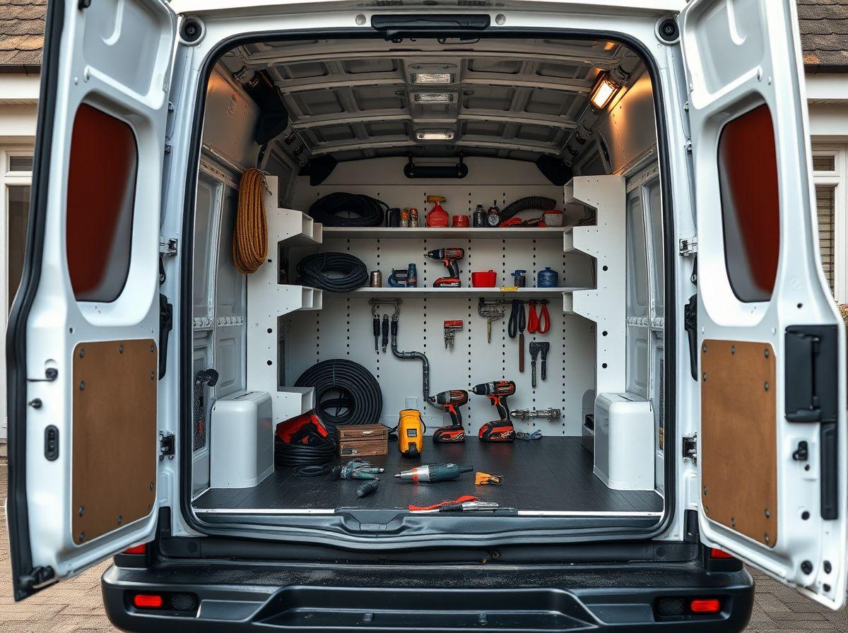 Roofgear service van and organised repair tools